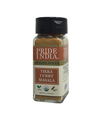 Pride Of India - Organic Indian Tikka Curry Masala Seasoning Spice- 2.4 oz (68 gm) Small Dual Sifter Jar - Perfect for Chicken Tikka Curry- BUY 1 GET 1 FREE (MIX AND MATCH - PROMO APPLIES AT CHECKOUT)