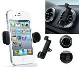 Portable Adjustable Car Air Vent Mount Holder 35 - 63 For Mobile Cell Phone iPhone 3 4 4S 5 5S 5C Samsung Galaxy Nokia HTC Blackberry Choose Color Black