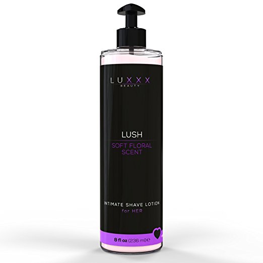 Luxxx Beauty Lush 8 Fl Oz Intimate Shave Lotion and Conditioner for Women - Smooth Shaving Cream for Women's Sensitive Skin - Light Floral Scent for Her