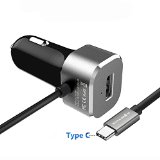 USB Type C Car Charger BlitzWolf 27W 5V3A Type-C Port Attached Cable  5V24A USB Quick Charger for Nokia N1 tablet Google Chromebook Pixel Google Nexus 6P LG Nexus 5X Apple Macbook etc
