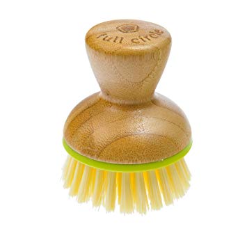 Full Circle Bubble Up Dish Brush, Bamboo Handle, Green