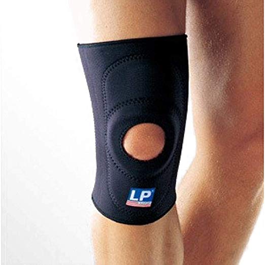 LP Open Front Knee Support with Extra Knee Pad Protection (Unisex; Black)