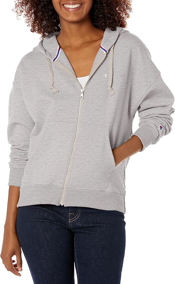 Champion Women's Zip-up Sweatshirt, Powerblend, Zip-up Hoodie Sweatshirt (Plus Size Available)