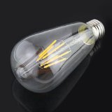 Leadleds 6W Vintage LED Filament Light Bulb ST64 Edison Style To Replace 60w Incandescent Bulb Soft White2700K 85-265VAC E27 Medium Base Use for Restaurant Home Room Reading Room Office
