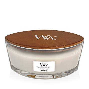 WoodWick Warm Wool Hearthwick Ellipse Candle, 16 oz.