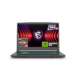 MSI Thin A15, Ryzen 5 7535Hs, 40Cm Fhd 144Hz Gaming Laptop(16Gb/512 Gb Nvme Ssd/Windows 11 Home/Nvidia Geforce RTX 4050, Gddr6 6Gb/Cosmos Gray/1.86Kg), B7Ve-066In - AMD