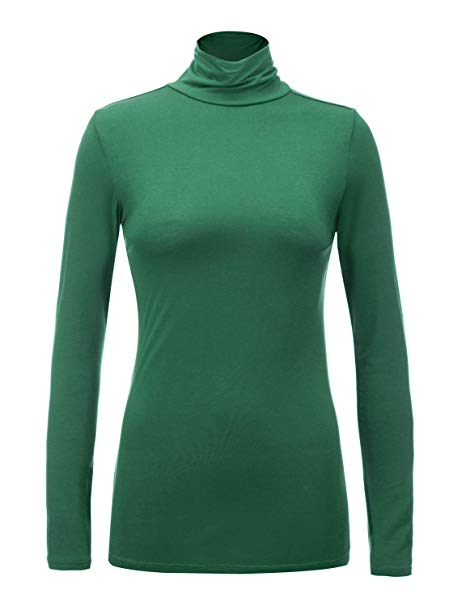 Regna X Women's Long Sleeve Lightweight Turtleneck Top Pullover Sweater (S-3X, We Have Plus Sizes)