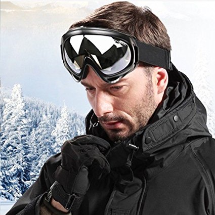 WOLFBIKE Ski Goggles Anti-Fog Double Lens Big Spherical Skate Snowmobile Snowboard Goggles