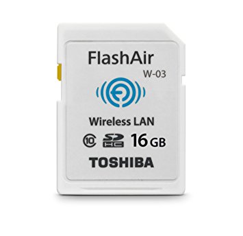 Toshiba FlashAir W-03 16GB Wireless SD Flash Memory Card Wi-Fi Full HD - SD-F16AIR03(8