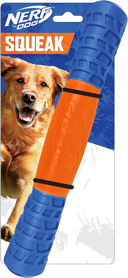 Nerf Dog 11.5in TPR EXO Squeak Stick - Blue/Orange