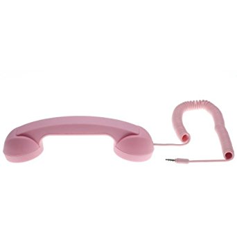 Native Union Moshi Moshi Retro POP Handset for iPhone, iPad, iPod, and Android Phones - Soft Touch - Pink