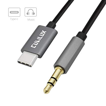 USB C to 3.5mm Cable, Type C Aux Cord for Car Stereo/AMP/Speakers/Headphones, Auxiliary Audio Cable Compatible for iPad Pro 2018, Google Pixel 3 2 XL, HTC U12 U11, Moto Z3, Razer Phone, Grey 4FT