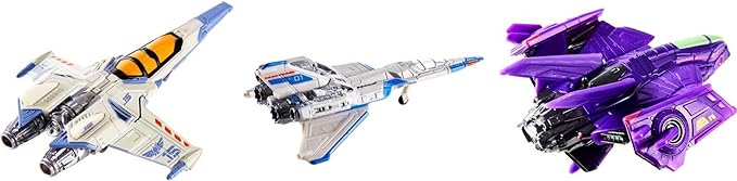 Mattel Disney Pixar Lightyear Hot Wheels Fleet Starship 3-Pack, Officially Licensed Starships from Lightyear, Toy for Kids 3 Years & Older & Collectors