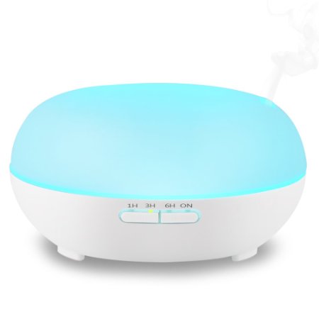 200ml Aroma Essential Oil Diffuser InnoGear Ultrasonic Cool Mist Humidifier with Color Changing LED Lights and 4 Timer Settings Waterless Auto Shut Off for Home Office Bedroom