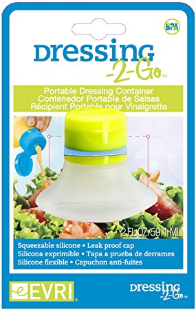 Evriholder Dressing to Go Salad Dressing Container, 2-ounce,Color may vary, (Set Of 2)