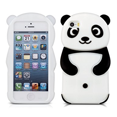 kwmobile SILICONE CASE Design panda Apple iPhone SE / 5 / 5S - Stylish design and optimal protection