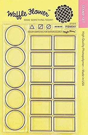 Waffle Flower Crafts 271212 Clear Stamps 4"X6"-Color Swatches for Watercolors