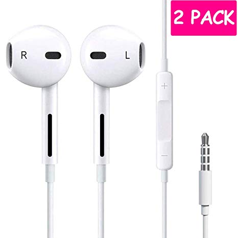 Pauneture HiFi Premium Earphones/Earbuds/Headphones/Headsets to 3.5mm with Stereo Mic&Remote Noise Isolating Control Headphone Compatible with for Most Smartphones - White