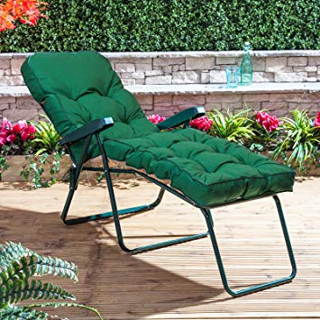Alfresia Sun Lounger - Green Frame with Classic Green Cushion