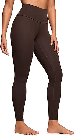 CRZ YOGA Womens Brushed Naked Feeling Workout Leggings 25" / 28"- High Waisted Gym Compression Tummy Control Yoga Pants