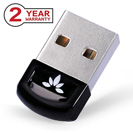 Avantree [2018 Upgraded Version] USB Bluetooth Adapter Dongle for PC Laptop Computer Desktop Stereo Music, Skype Calls, Keyboard, Mouse, Support All Windows 10 8.1 8 7 XP vista - DG40S