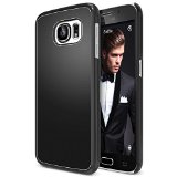 Galaxy S6 Case  Tethys Artisan Cases Samsung Galaxy S6 Case Lifetime Warranty Protective Galaxy S6 Cases Black with Anti-Scratch Protection Metallic Design Slim-Fit with Color Snap Slim Hard Case for Samsung Galaxy S6 2015 - Black
