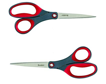 Scotch Precision Scissor 2CQQT, 8-Inches, 2 Pack