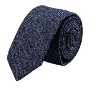 Hello Tie Unisex Denim Skinny Necktie Cotton Narrow Tie
