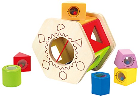 Hape Shake and Match Toddler Wooden Shape Sorter Toy