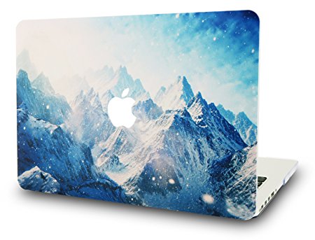 KEC MacBook Pro 13 Case 2017 & 2016 Plastic Hard Shell Cover A1706 / A1708 with/without Touch Bar (Snow Mountain)