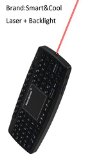 SmartampCool  Mini 24GHz Wireless Keyboard with Mouse TouchpadLaser PointerBacklit---Black