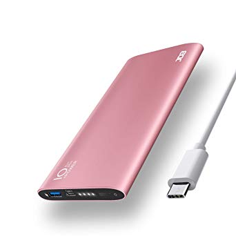 All Metal Portable Charger Power Bank 10000mAh, 15W High-Speed Battery Pack, Compatible with iPhone 11 Xs MAX XR X 8 7 6s 6 Plus, Samsung S9 Note 9 iPad Tablet (Pink)