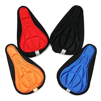 ELEGIANT Cycling Bike Bicycle 3D Silicone Gel Comfort Saddle Seat Cover Soft Bicycle Cushion Pad