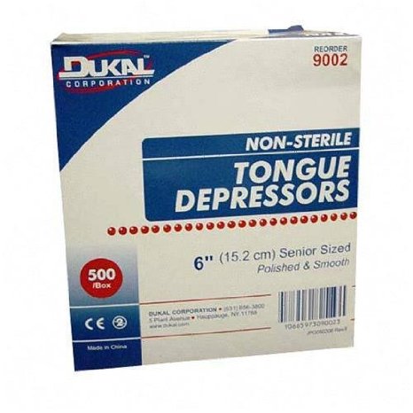 Tongue Depressors Non-Sterile Adult 6x34 500BX by Dukal Corporation