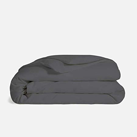 Mayfair Linen 600 Thread Count Dark Grey Queen Duvet Cover Set, 100% Long Staple Egyptian Cotton Quilt Cover Queen/Full Size, Silky Soft, Breathable with Hidden Zipper Closure.