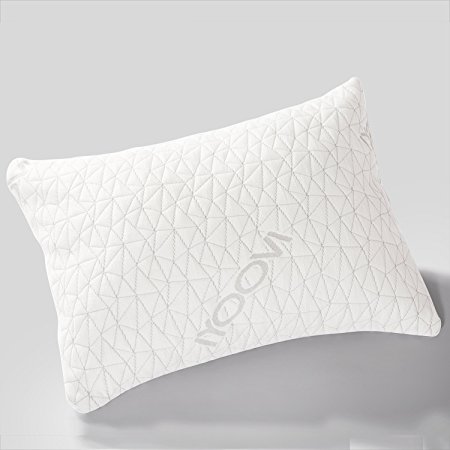 IYOOVI Shredded Memory Foam Pillow Neck Support Pain Relief With Washable Bamboo Pillow Case Bed Pillow