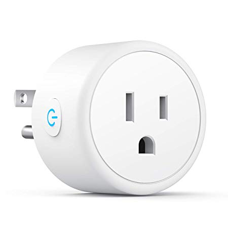 Mini Smart Plug, Works with Alexa Google Assistant and IFTTT, No Hub Required, Only 2.4GHz Wifi Enabled Remote Control Smart Socket with ROHS and FCC Listed-1 Pack