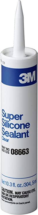 3M Clear Super Silicone Seal, 08663, 1/10 gallon cartridge