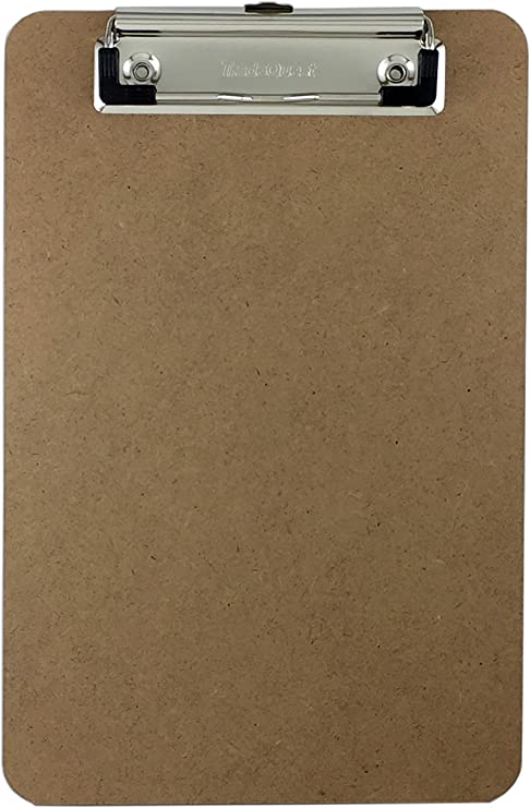 Trade Quest Memo Size 6'' x 9'' Clipboard Low Profile Clip Hardboard (Pack of 1)