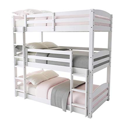 Dorel Living Phoenix Triple Floor Bunk Bed, White