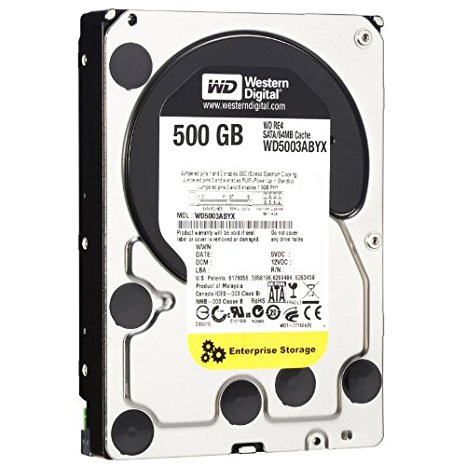 WD RE4 500 GB Enterprise Hard Drive, 3.5 Inch, 7200 RPM, SATA II, 64 MB Cache (WD5003ABYX) (Old Model)