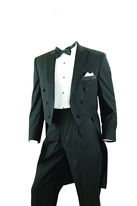 Tailcoat Tuxedo in Black or White, Includes Tailcoat & Tuxedo Pants