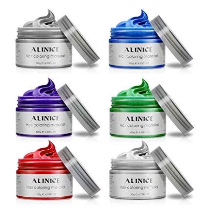 ALINICE 120g Hair Wax Men and Women Professional Hair Pomades, Long-lasting Moisturizing Modelling Hair Styling Fluffy Matte Hair Mud Gel Cream (6 color)