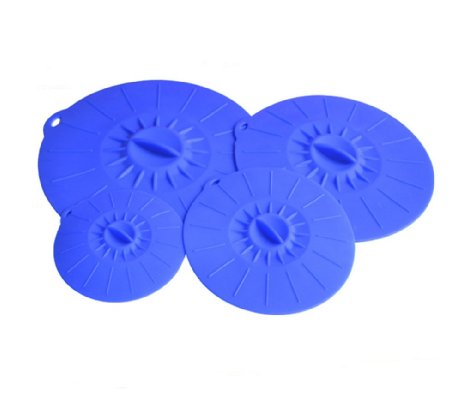 Silicone Suction Lids Bowl Covers Blue _ uHome