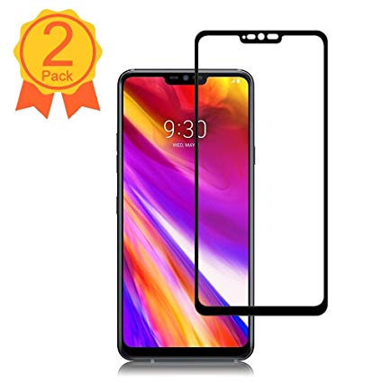 BBInfinite [2 Pack] LG G7 ThinQ Screen Protector 9H Hardness/Anti-Scratch/Anti-Fingerprint/Full Coverage/High Definition/Ultra Clear/Tempered Glass Compatible LG G7 ThinQ Screen Protector(Black)