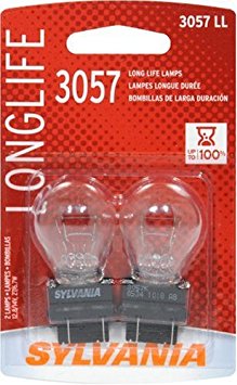 Sylvania 3057LL Long Life Miniature Lamp, (Pack of 2)