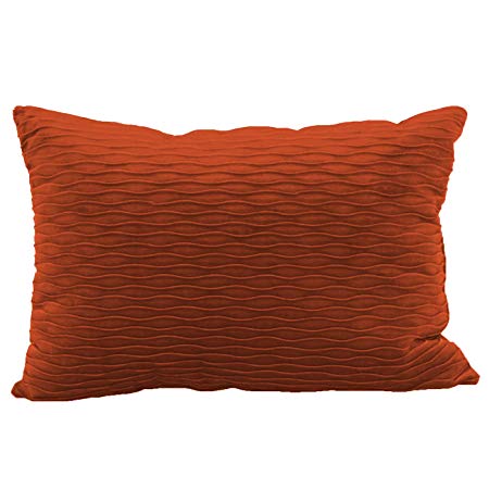 Brentwood Originals 6467 Ripple Plush Throw Pillow, Rust