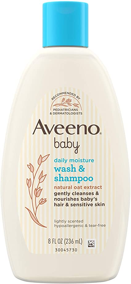 Aveeno Baby Wash & Shampoo For Hair & Body, Tear-Free, 8 oz.