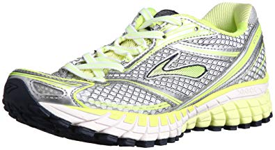 Brooks Womens Ghost 6 Running Shoe Sunny Lime/Silver/Green Glow Size 9.5