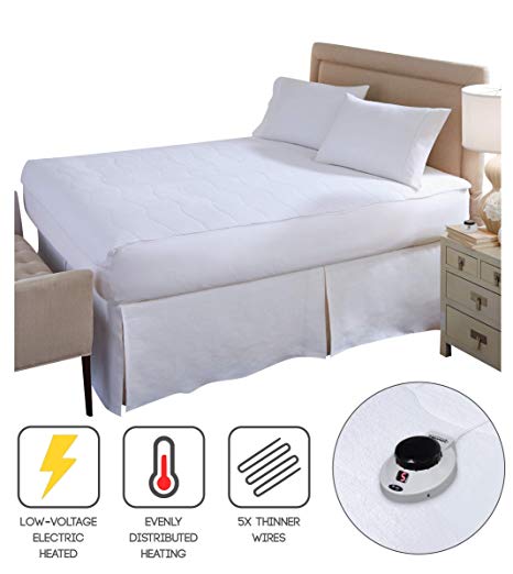 Perfect Fit SoftHeat Smart Heated Electric Mattress Pad with Safe & Warm Low Voltage Technology, Micro-Plush Top (Full)